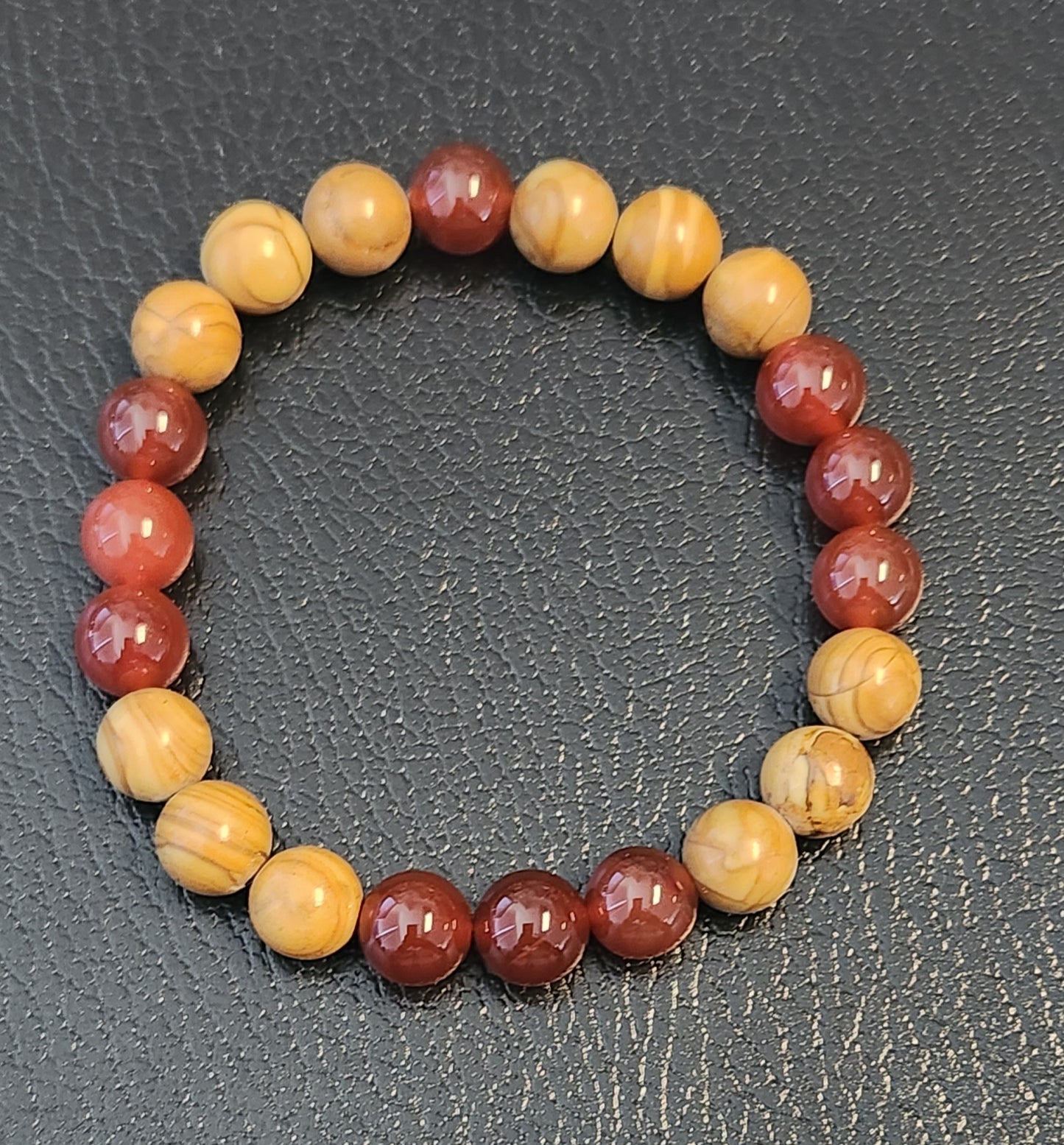 Carnelian & Picture Jasper bracelet