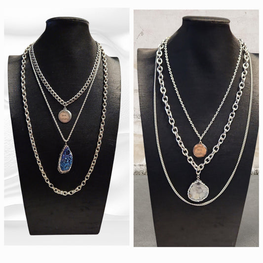 "Trust Your Dopeness" 3 chain necklace