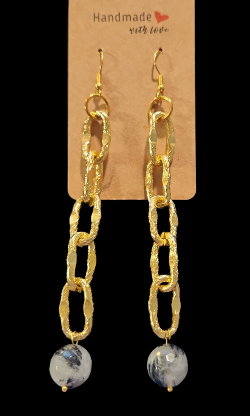 Tourmalated Quartz drop earrings