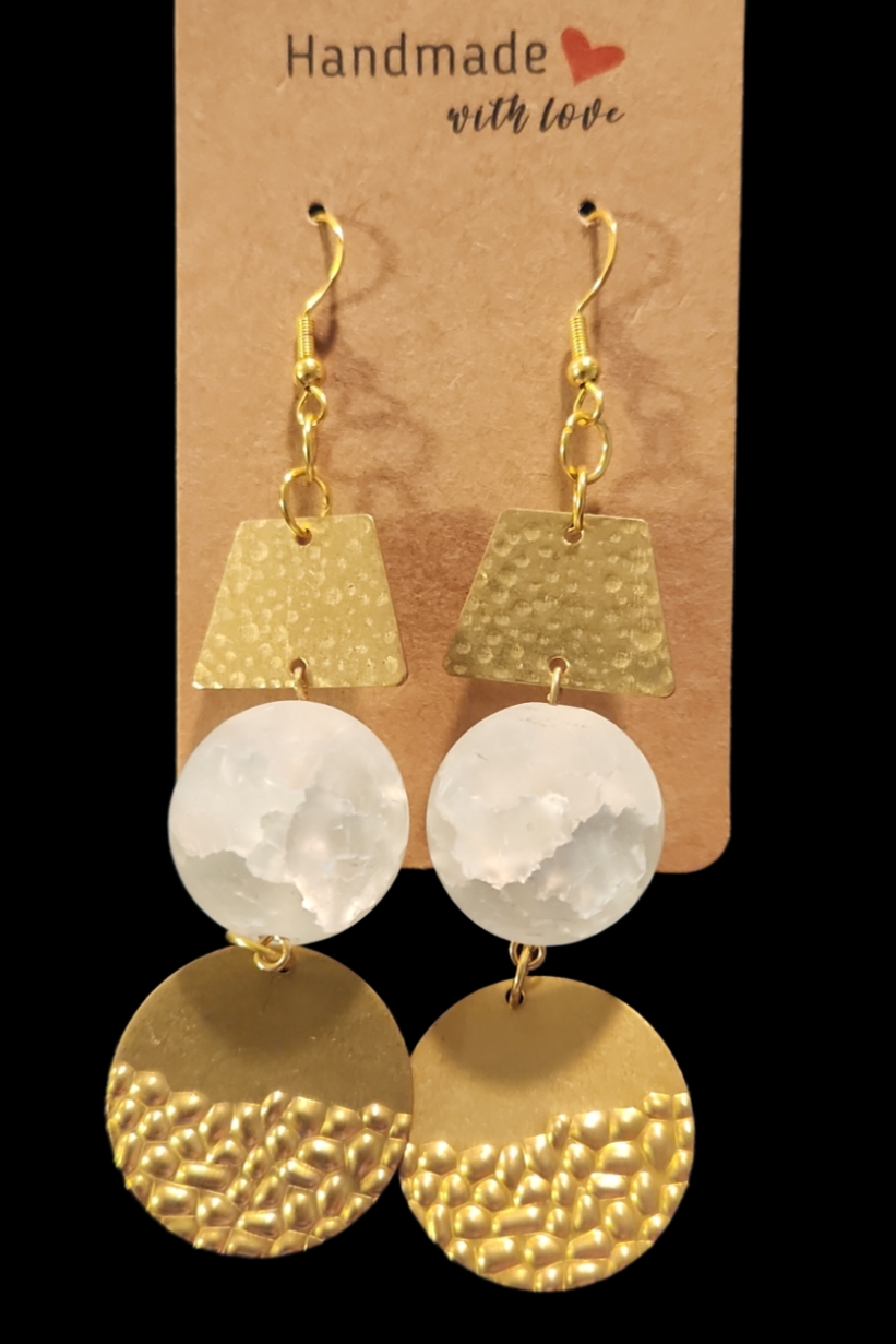 Clear quartz drop dangles