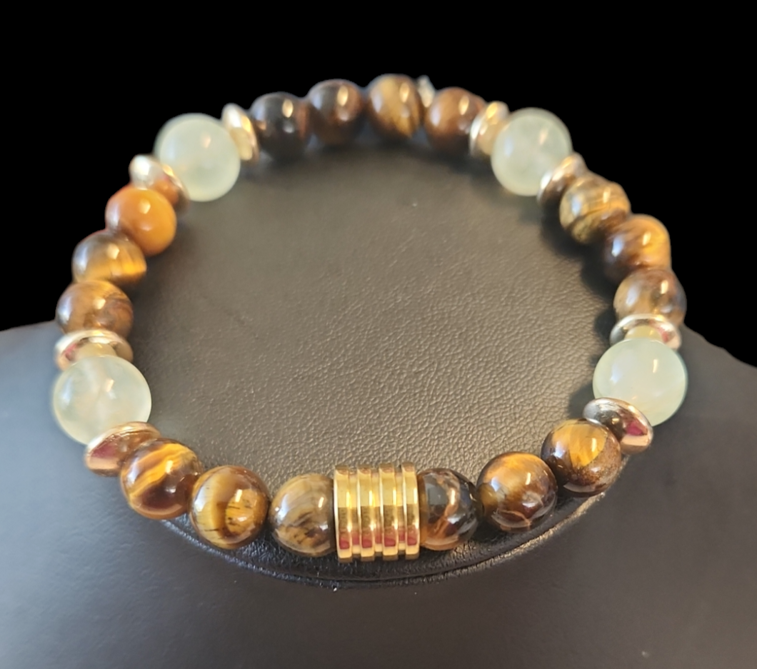 Tiger's eye and Prehnite