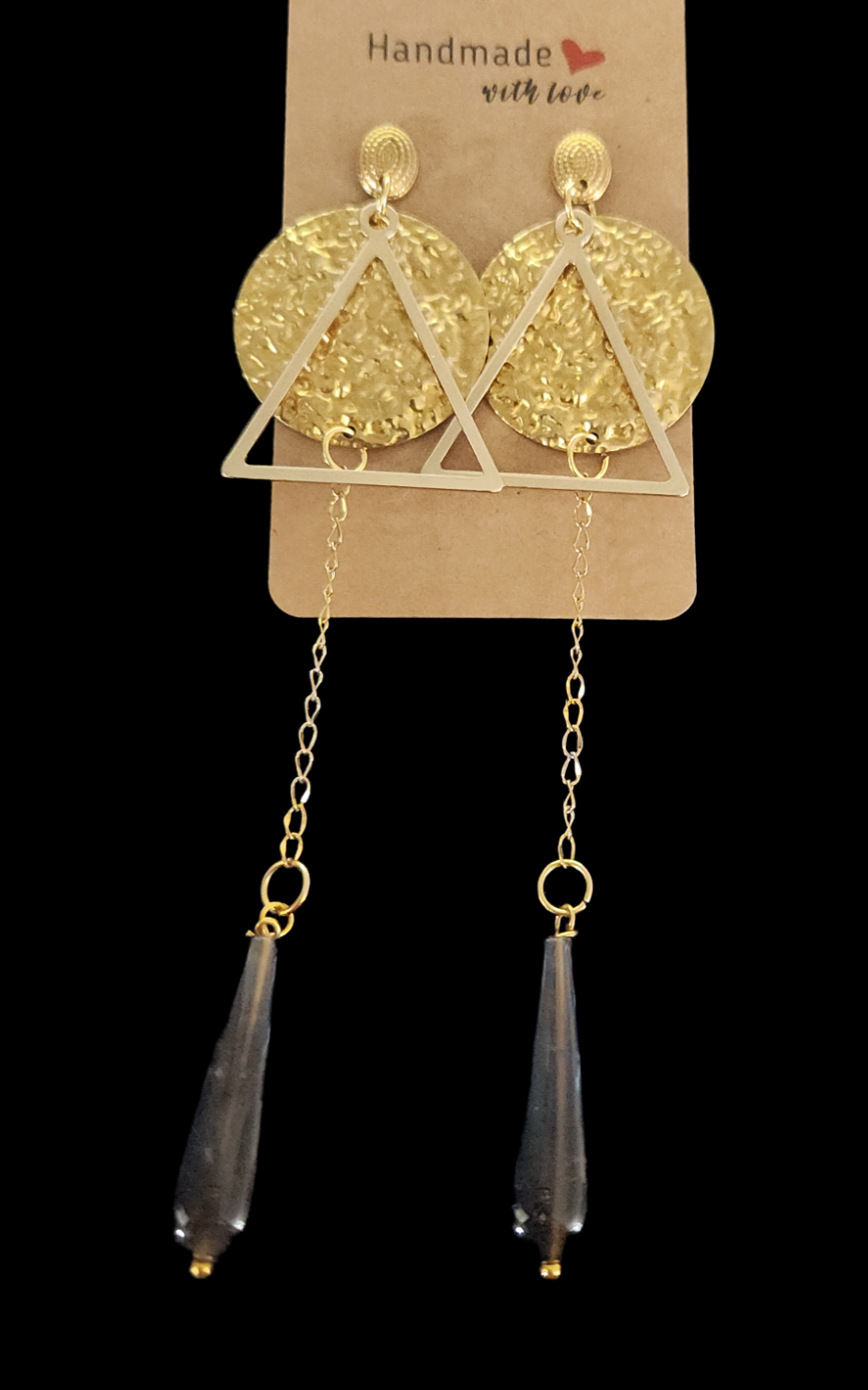 Smokey Quartz teardrop earrings