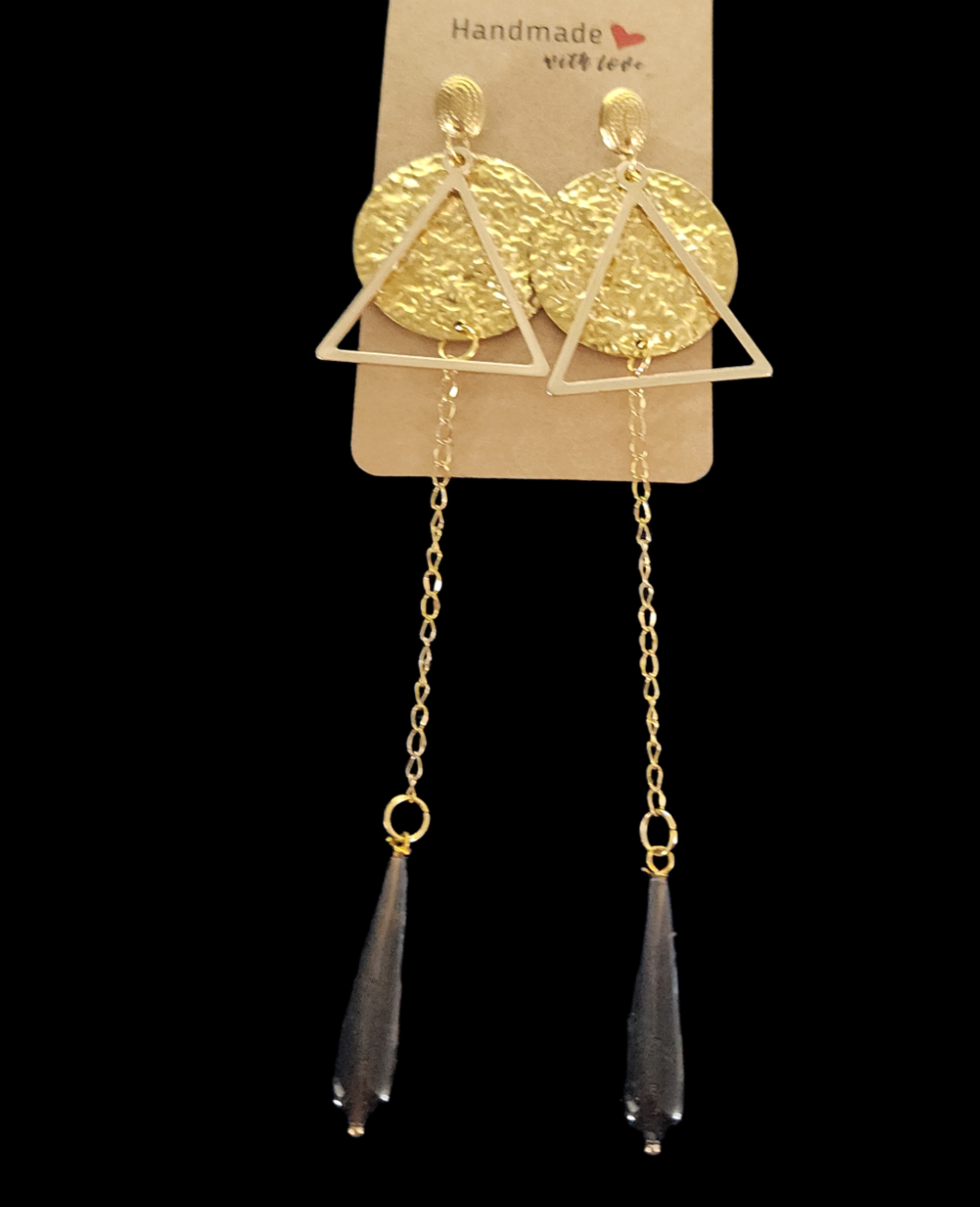 Smokey Quartz teardrop earrings