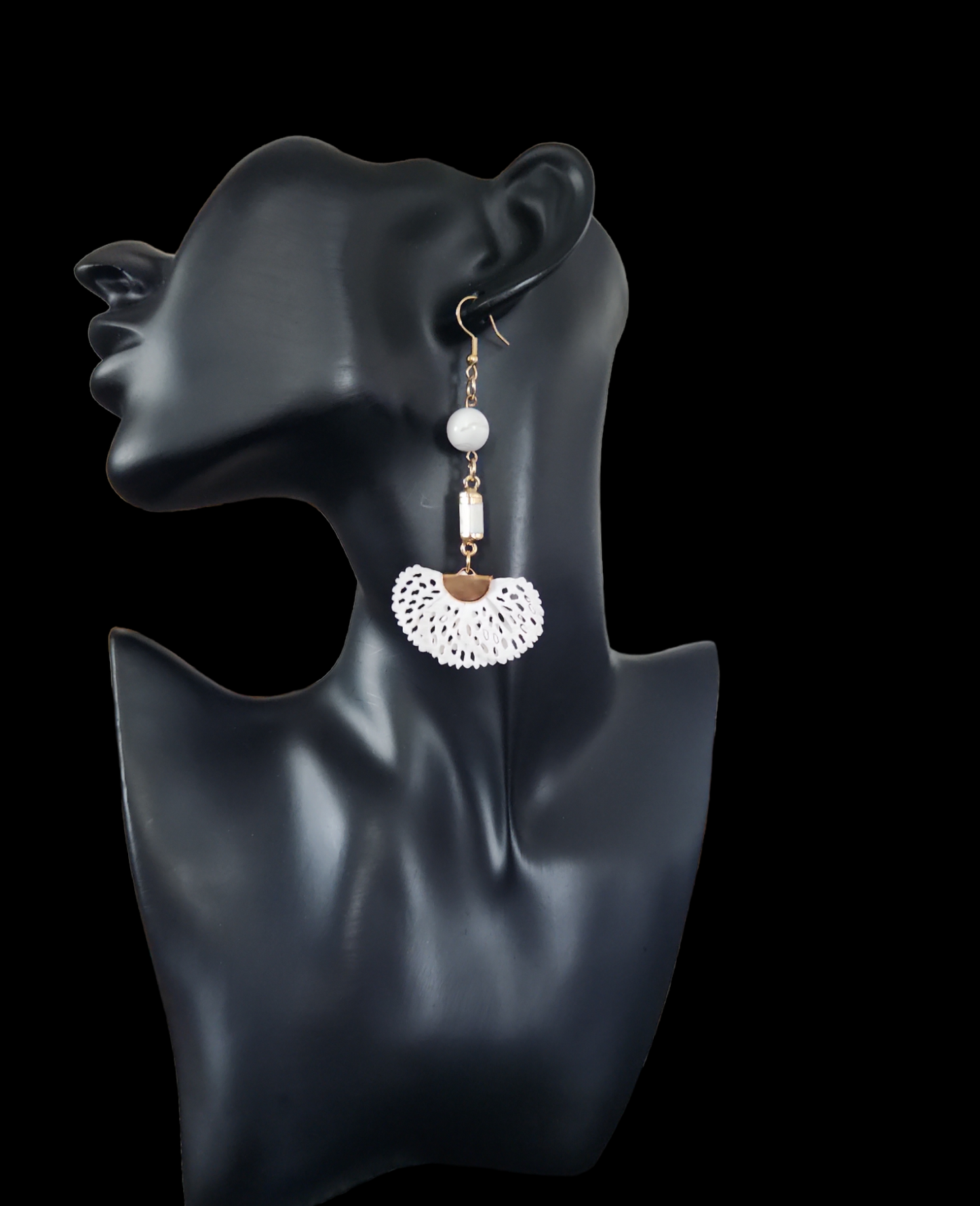 White Howlite earrings