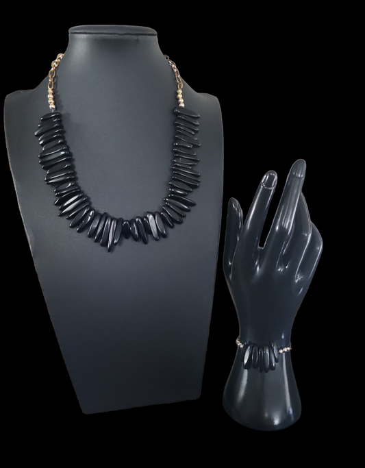Onyx necklace set