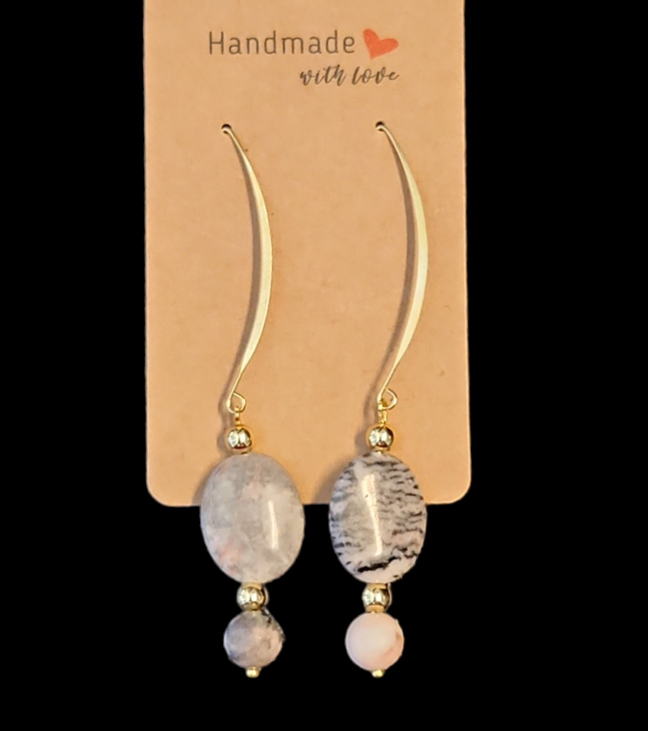 Pink Zebra Jasper earrings