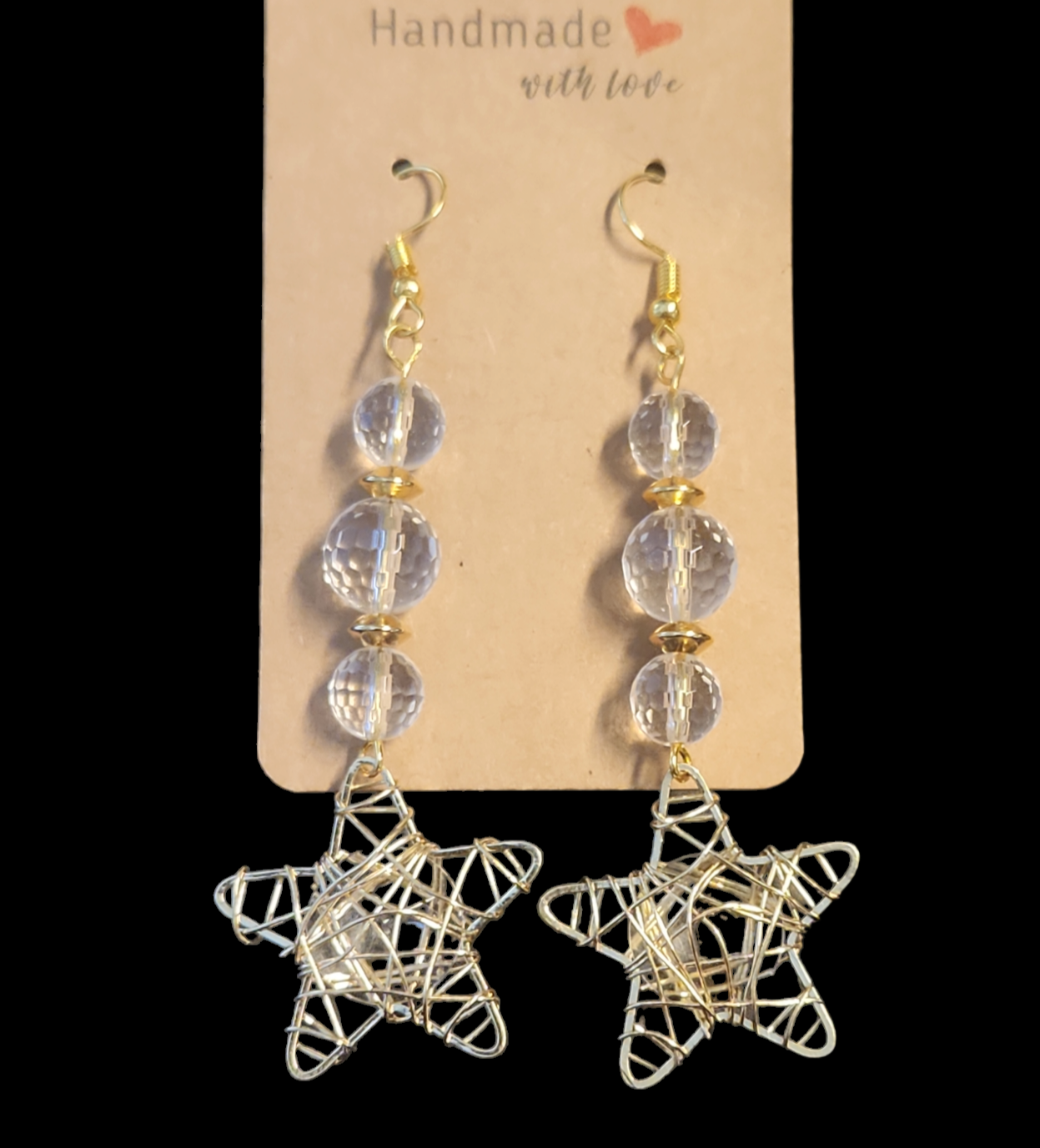 Crystal Cage Wrapped Earrings