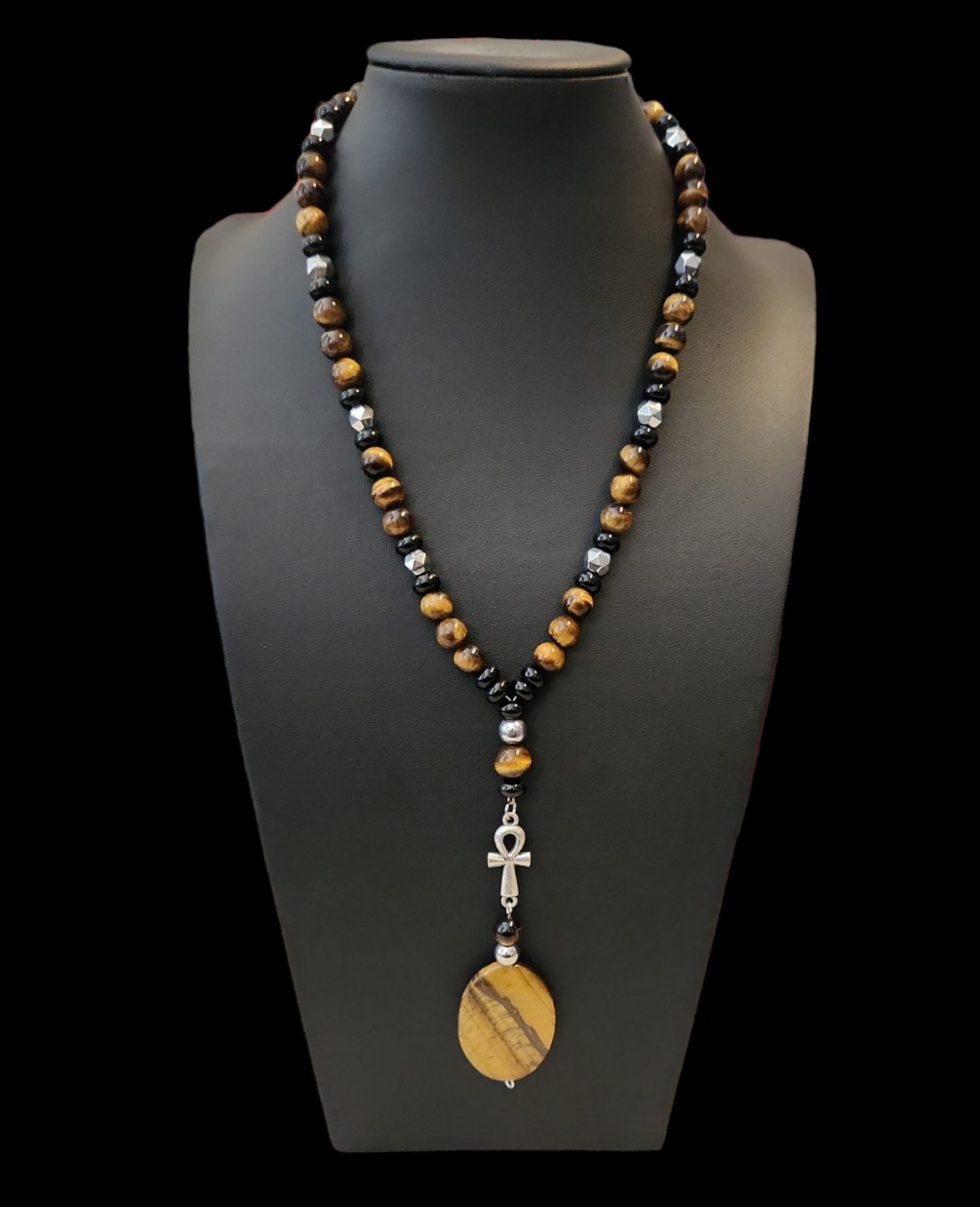 Ankh, Tiger's eye necklace