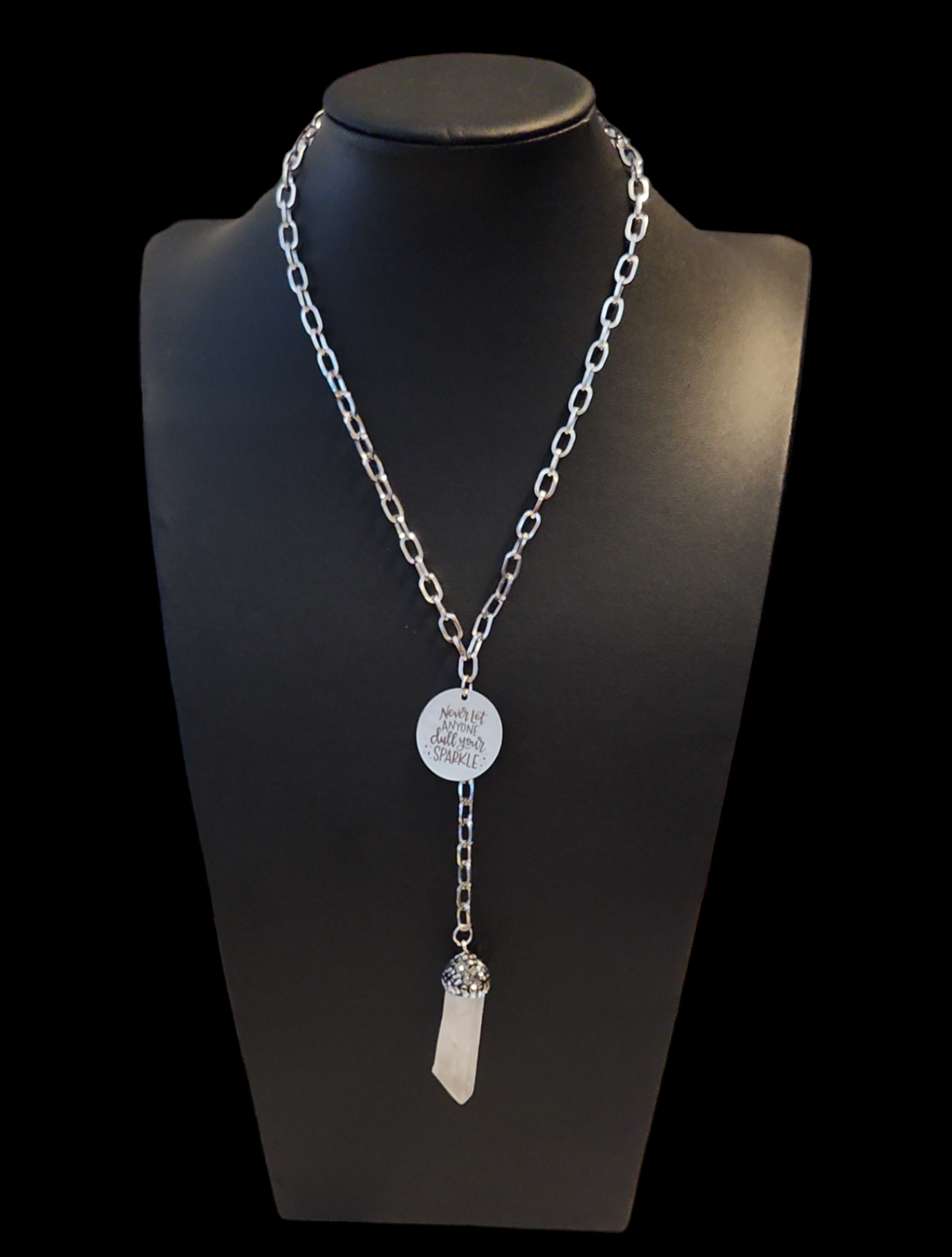 Never Let Anyone Dull Your Sparkle Necklace