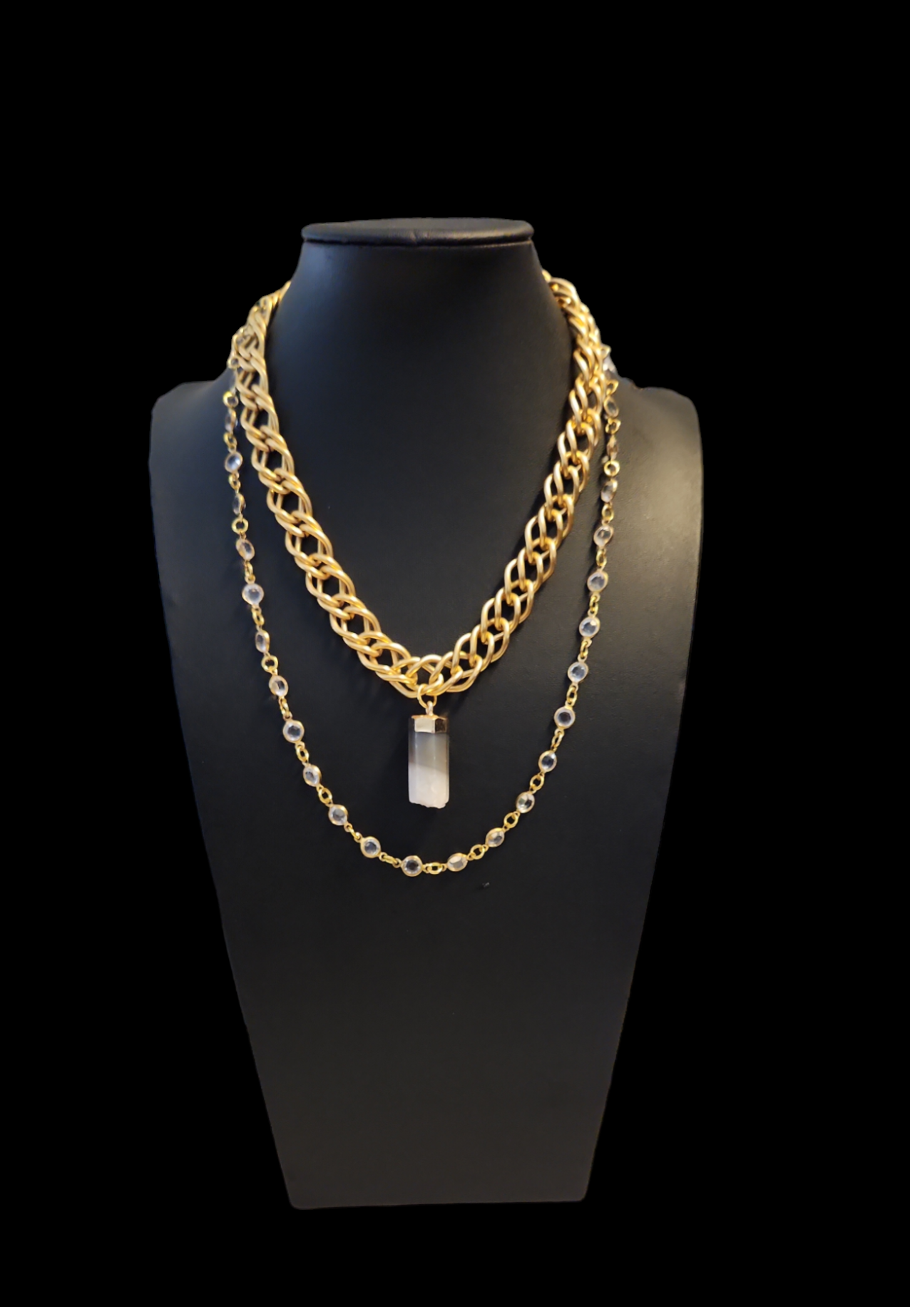 Chunky Choker Gray Agate Necklace
