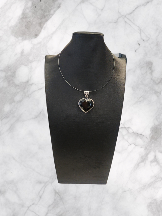 Onyx Heart Necklace