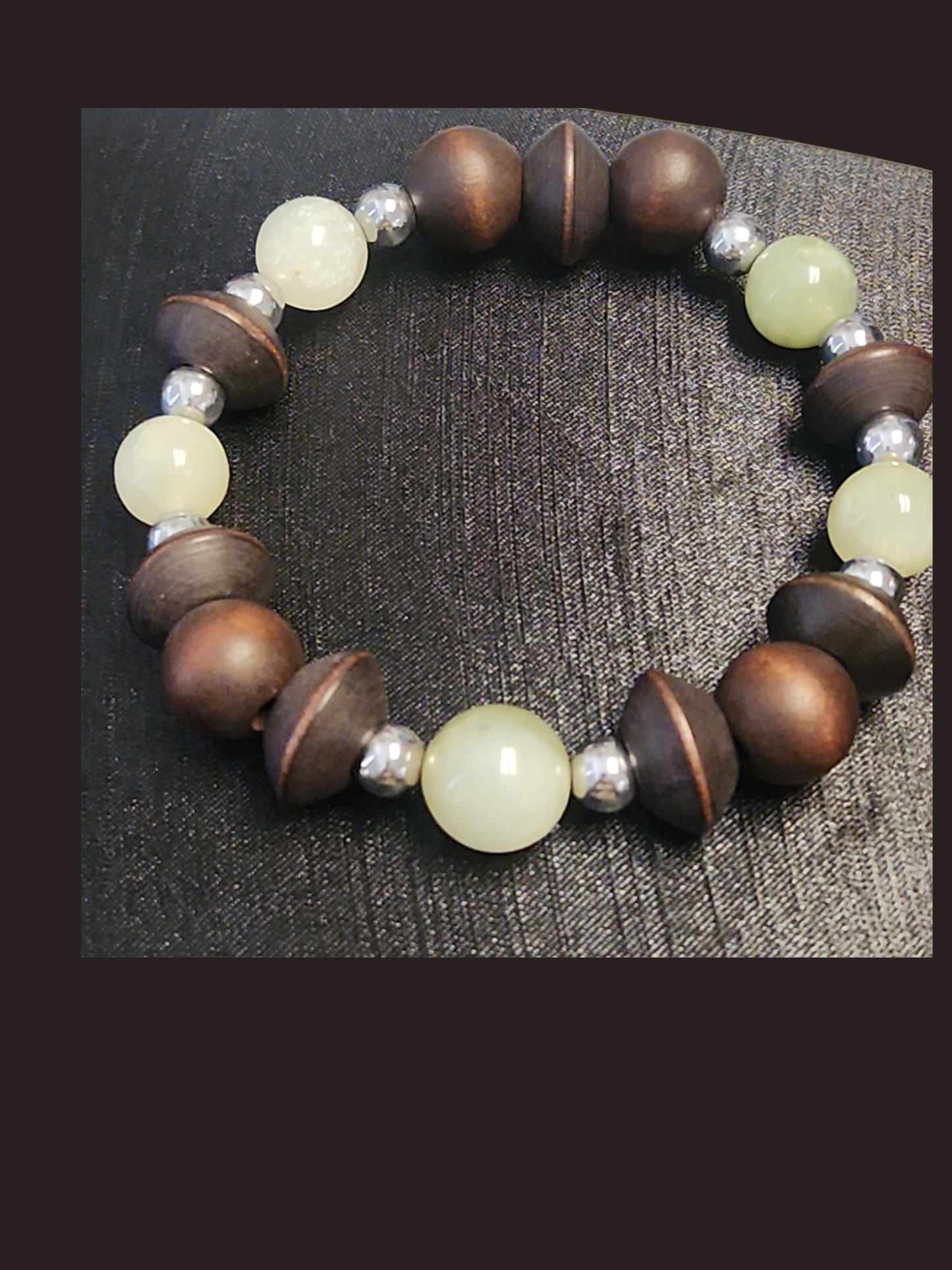 New Jade and Wood Necklace set