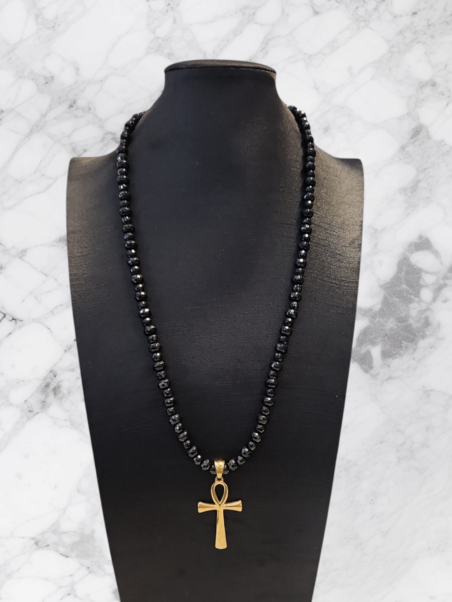 Onyx, Ankh necklace