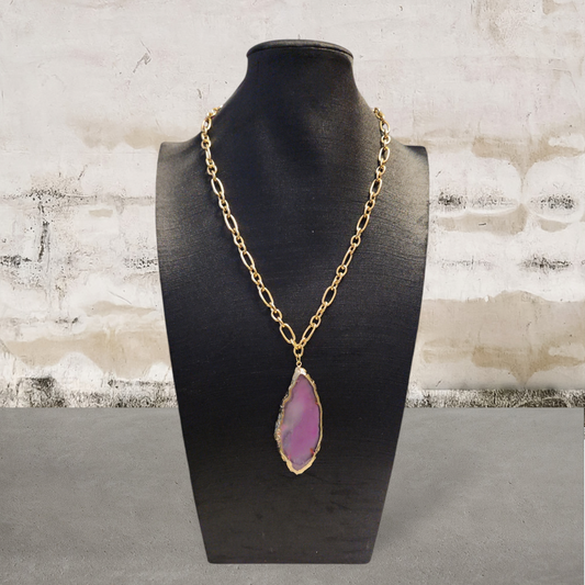 Pink Agate Necklace