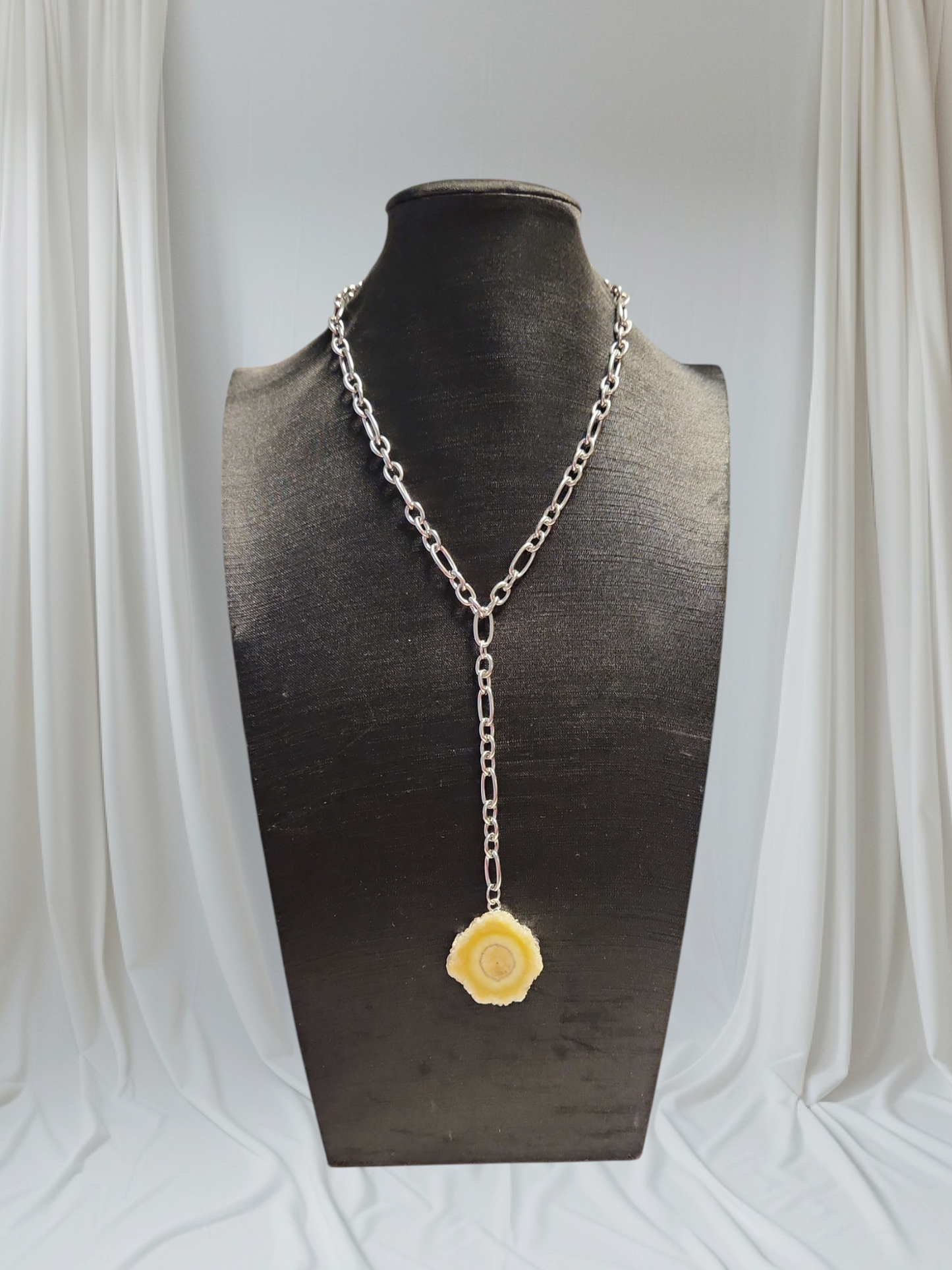 Silver Agate Necklace