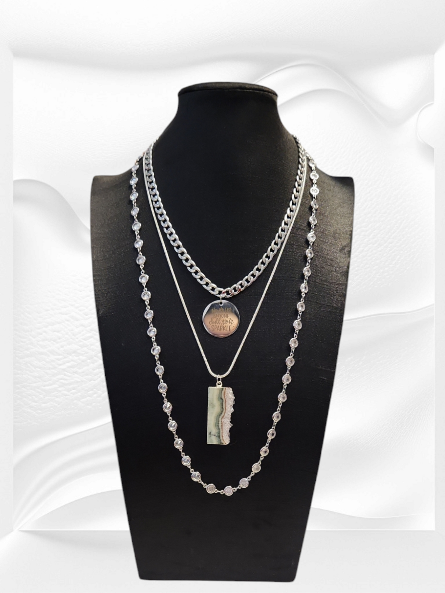 Sparkle 3 chain Necklace