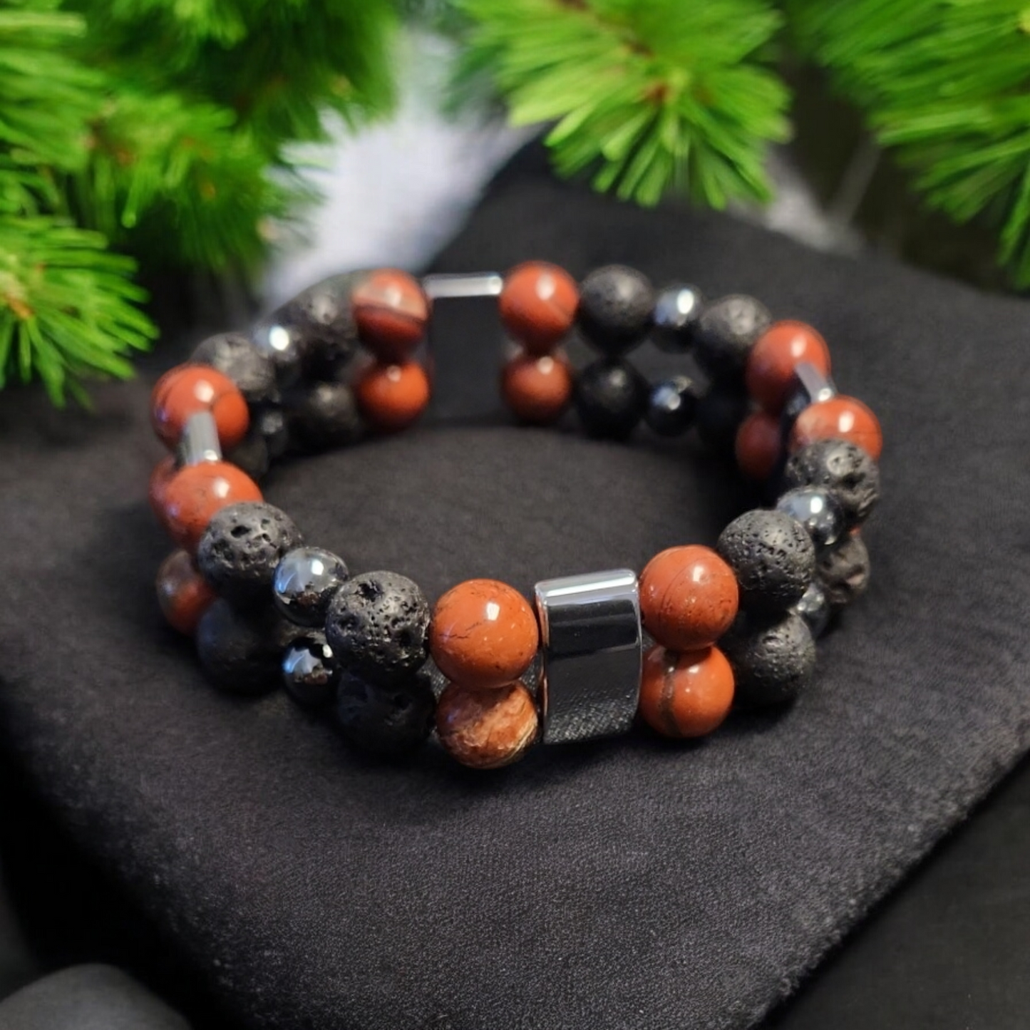 Red Jasper Double Stack Bracelets