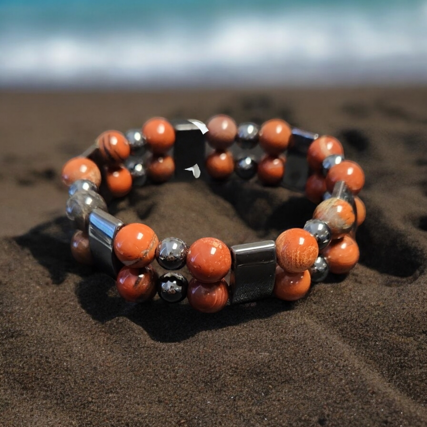 Red Jasper Double Stack Bracelets
