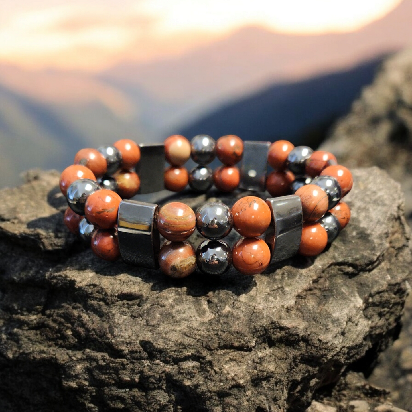 Red Jasper Double Stack Bracelets