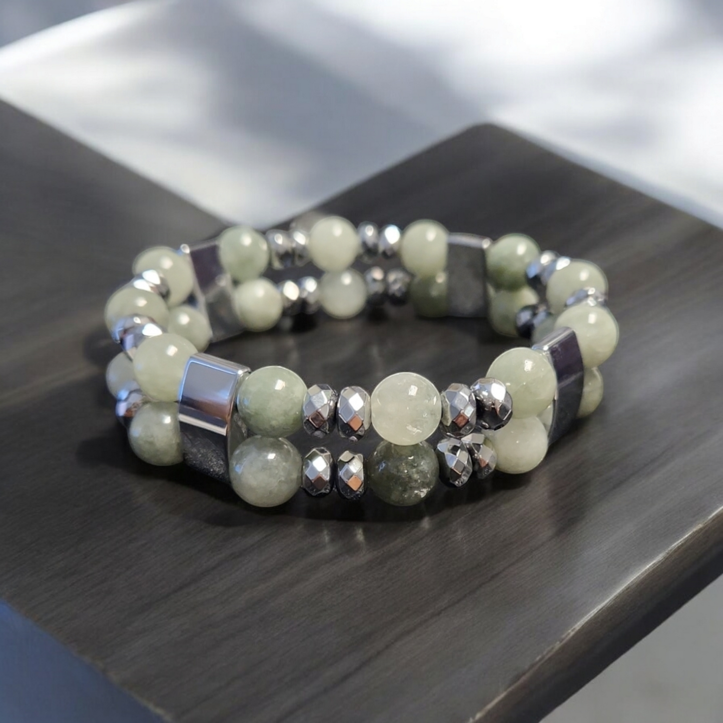 Jade Double stack Bracelets