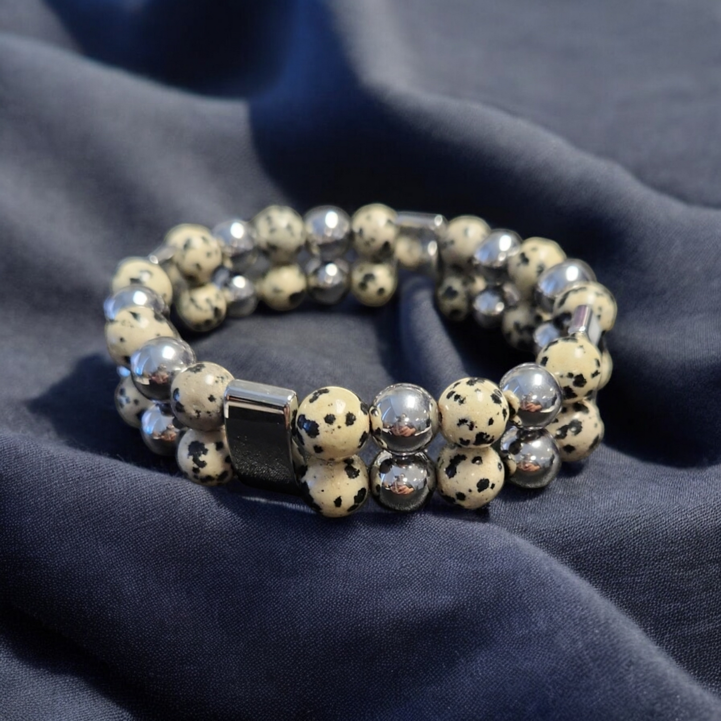 Dalmatian Jasper Double Stack