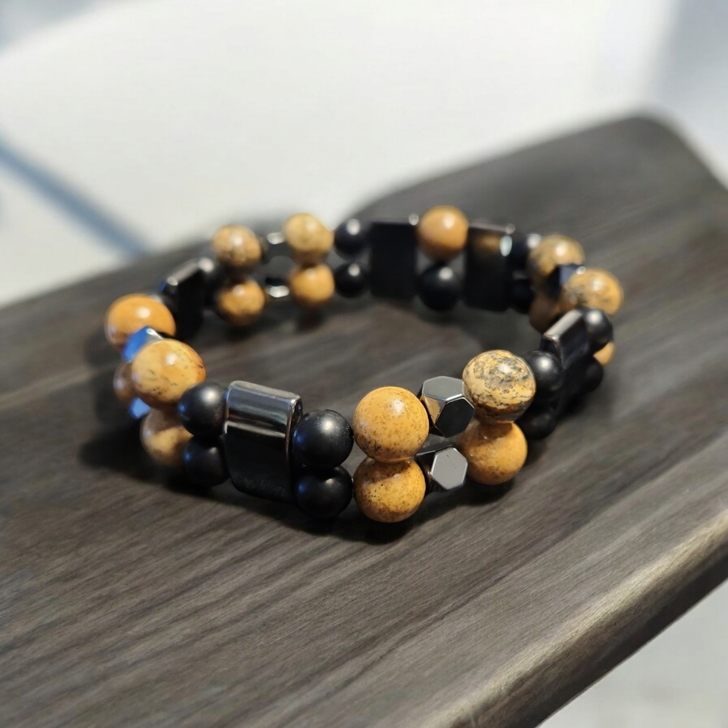 Picture Jasper Double Stack Bracelet