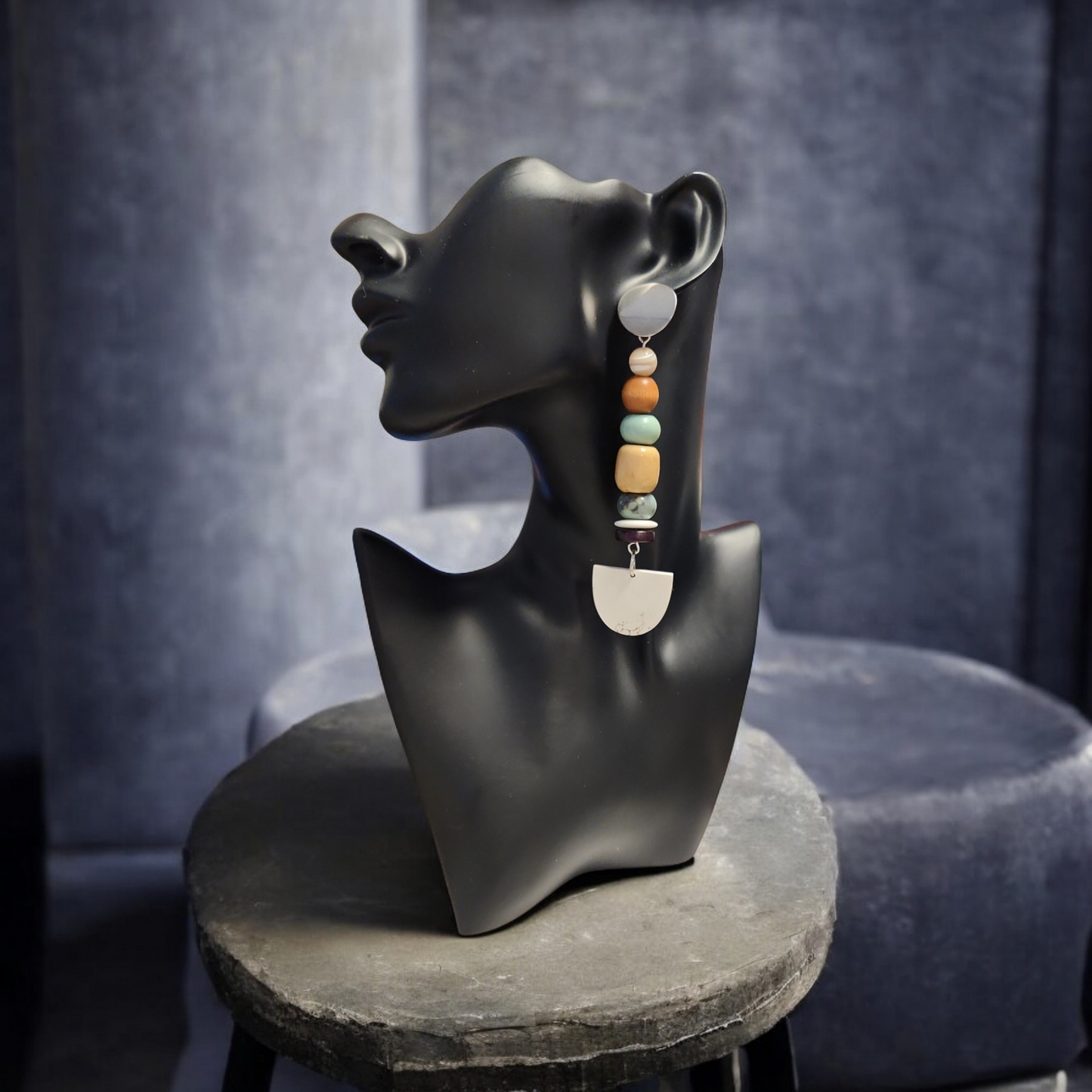 Divine Howlite drop Earrings