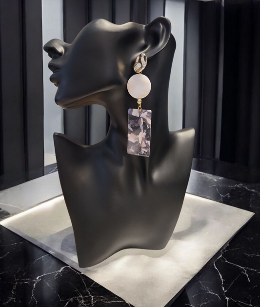 Divine Mother of Pearl circle Earrings