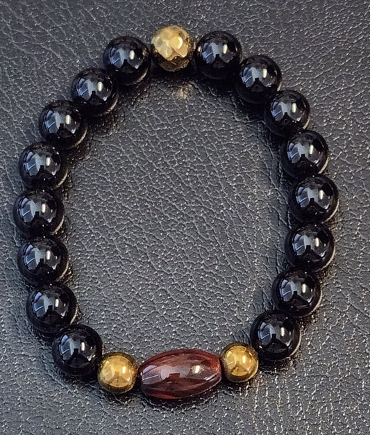 Onyx and Carnelian bracelet