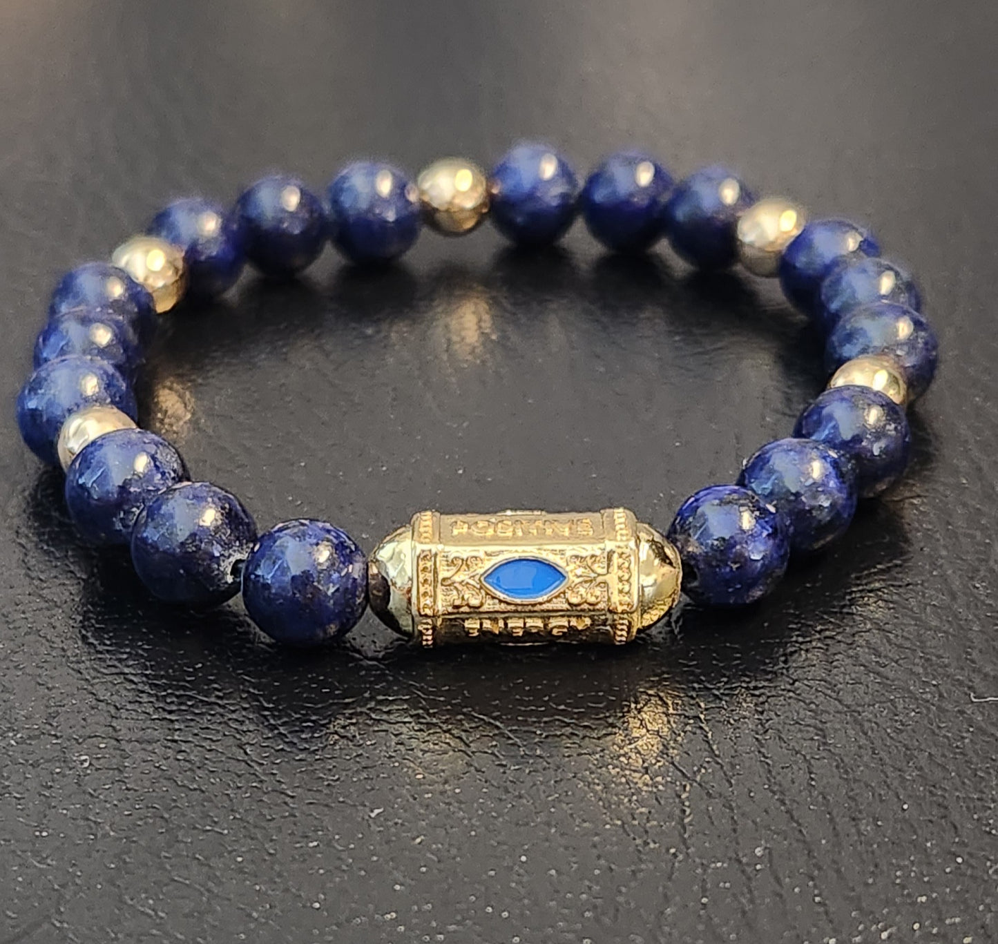 Courage, & Positive Energy Lapis Lazuli Bracelet