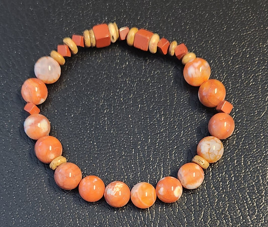 Orange Agate bracelet