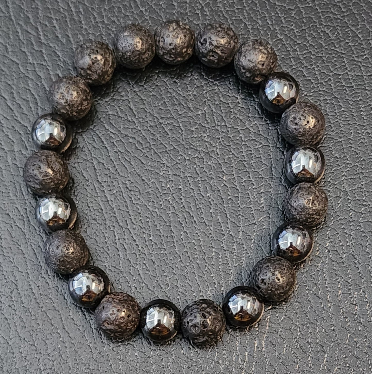 Lava Stone Bracelets with accent crystals