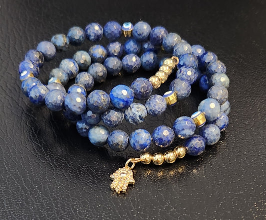 Lapis Lazuli wrap bracelet