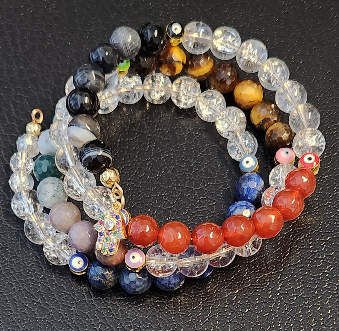 Evil eye protection Chakra Wrap Bracelet