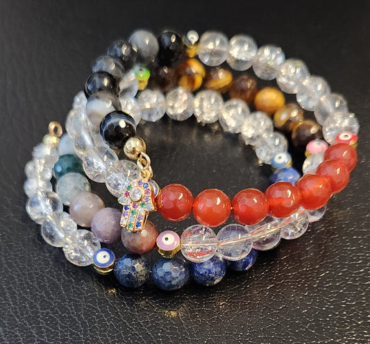 Evil eye protection Chakra Wrap Bracelet