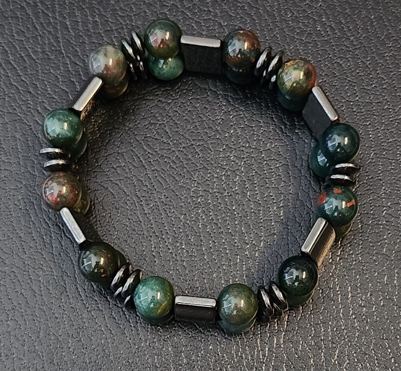 Bloodstone & Hematite double stack