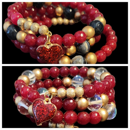 Red Jade Wrap Bracelets