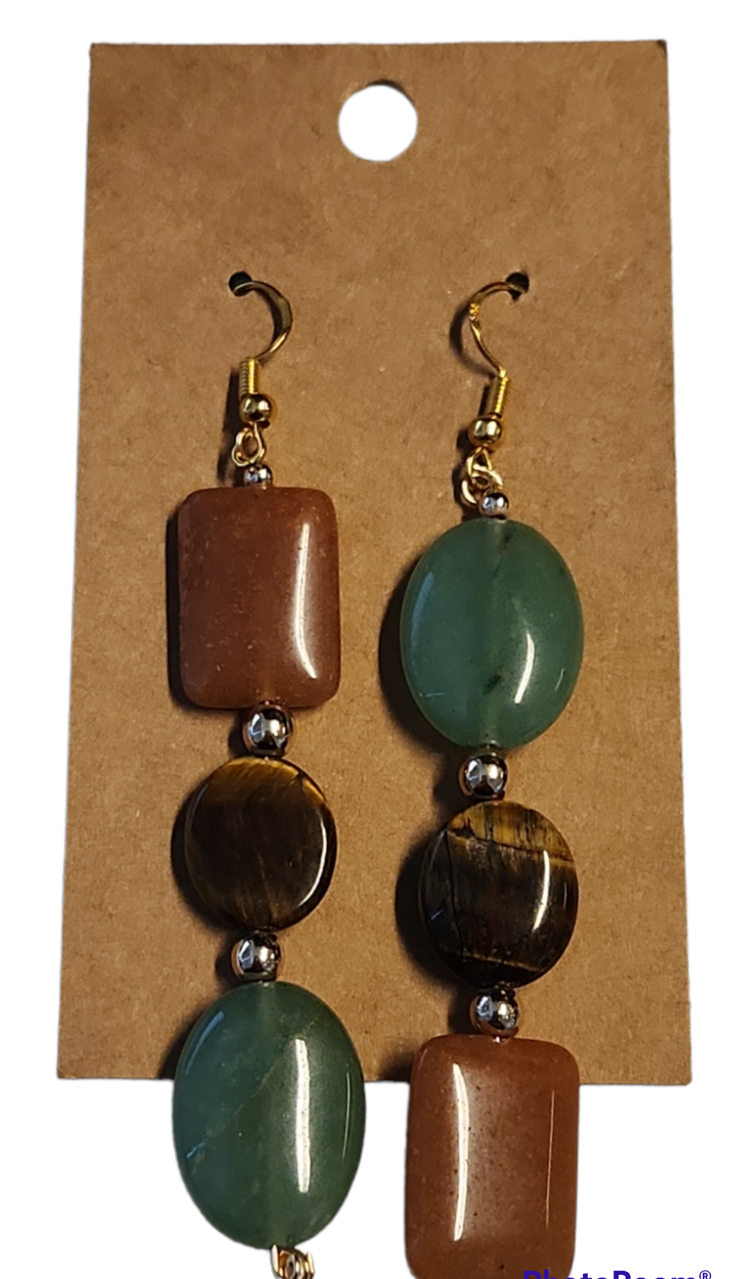 Green aventurine, Tiger's eye and sunstone