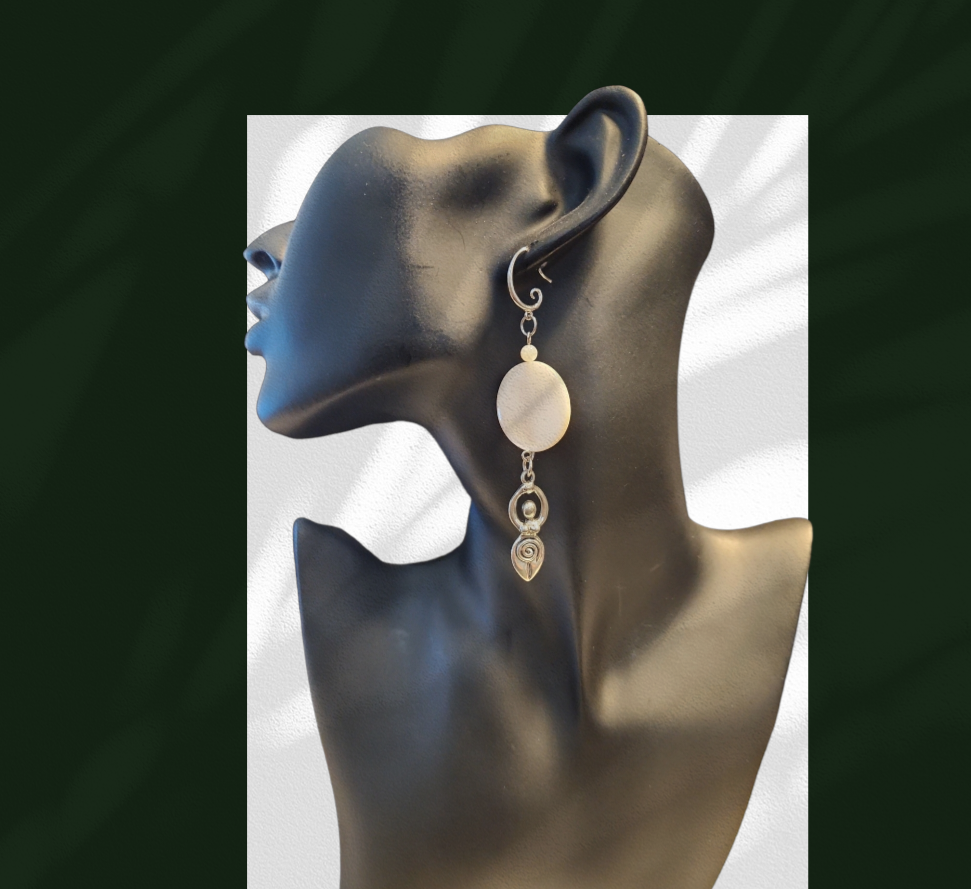 Mother of Pearl Goddess earrings