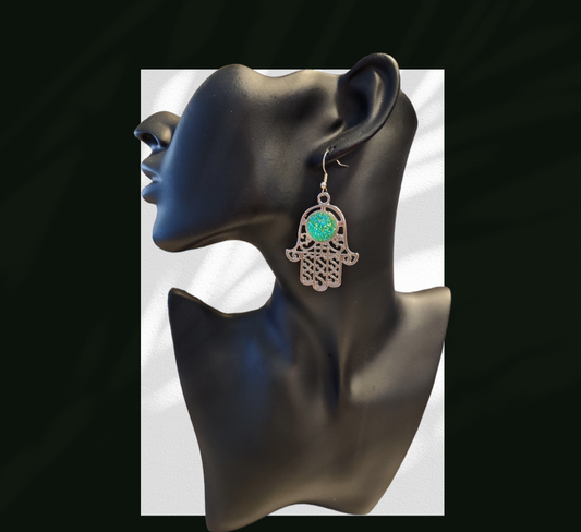 Hamsa earrings