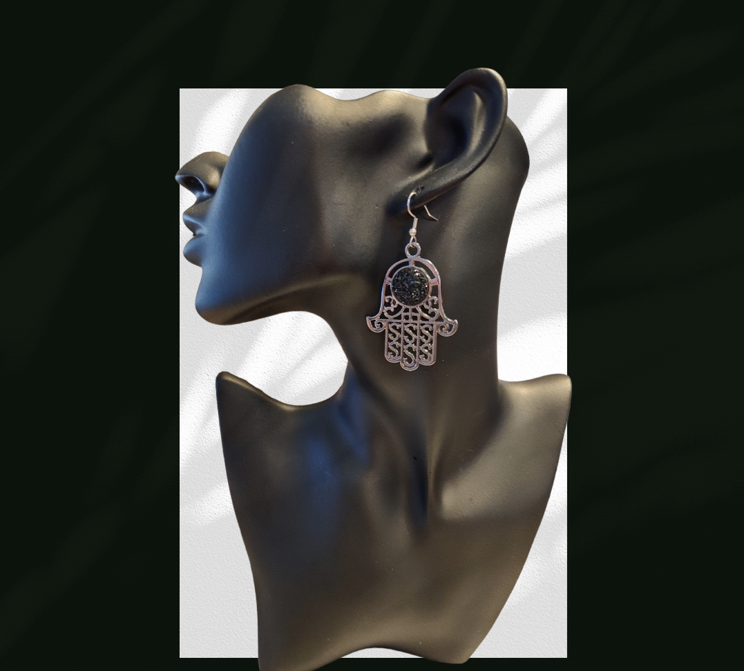 Gunmetal Hamsa