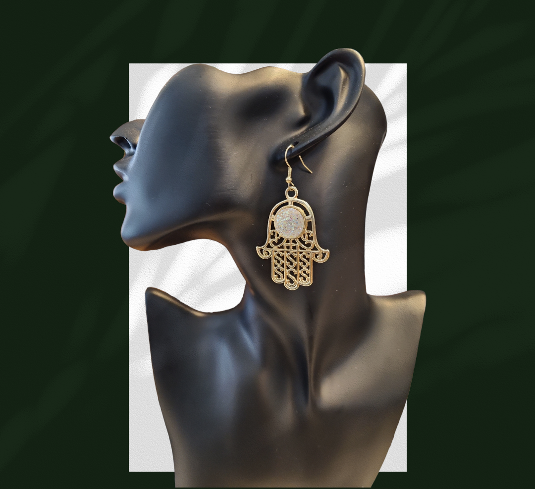 Sparkle Hamsa earrings