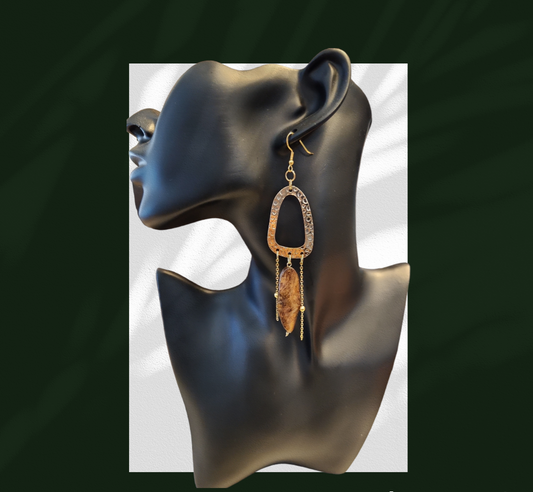 Bronzite dangle earrings