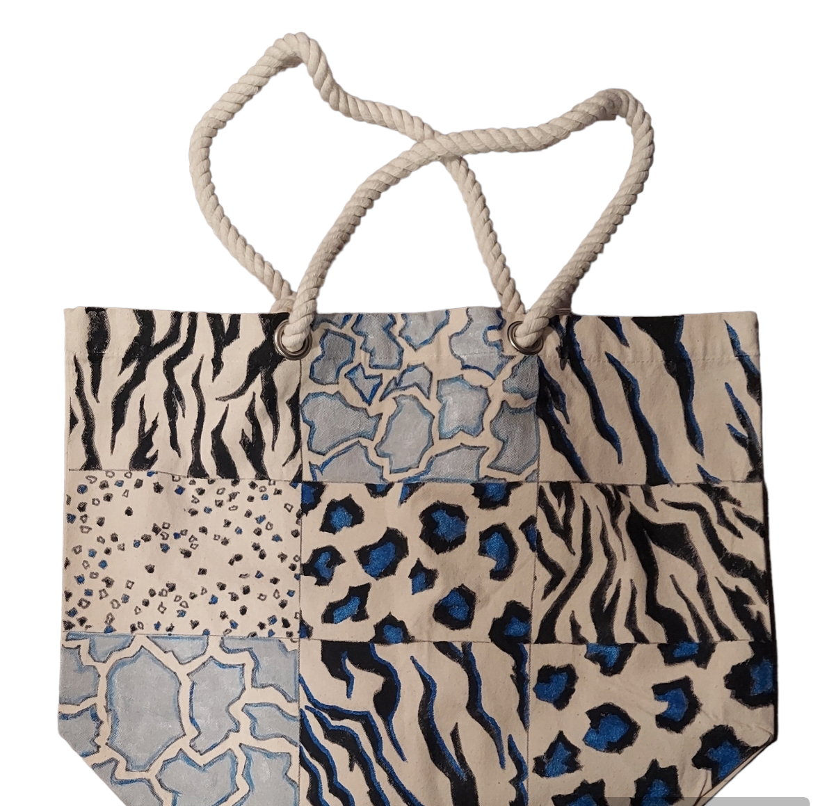 Blue Animal Print tote bag