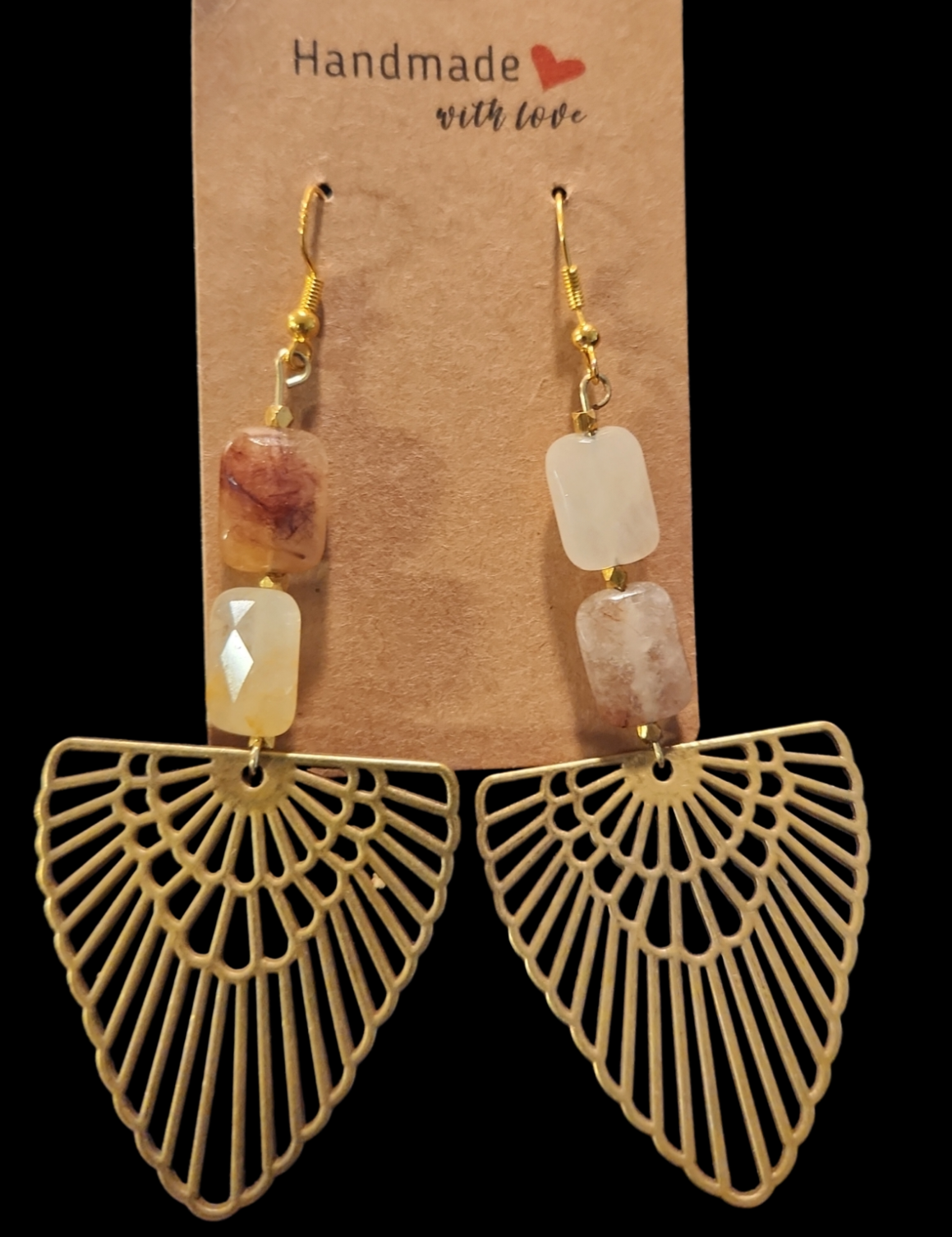 Rutilated Quartz earrings