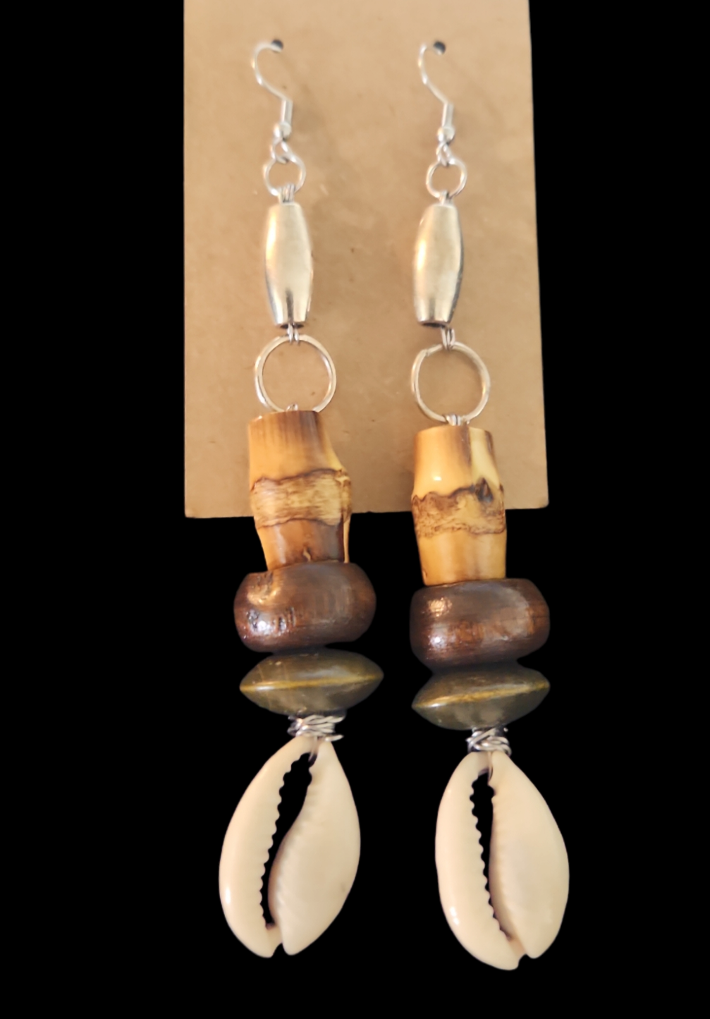 Cowrie Shell dangle earrings