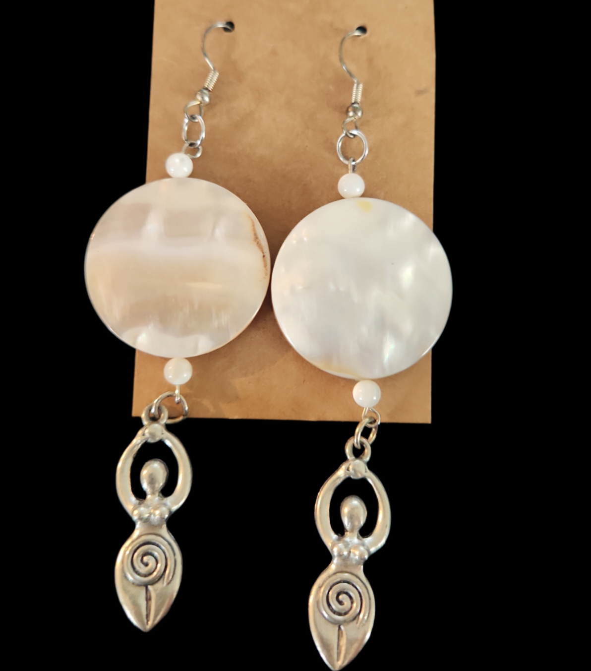 Mother of Pearl Goddess earrings