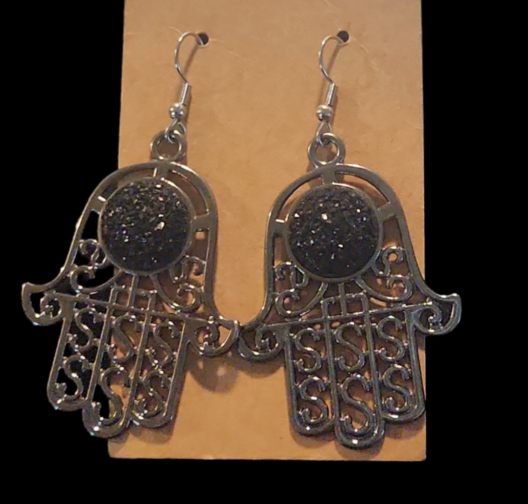 Gunmetal Hamsa