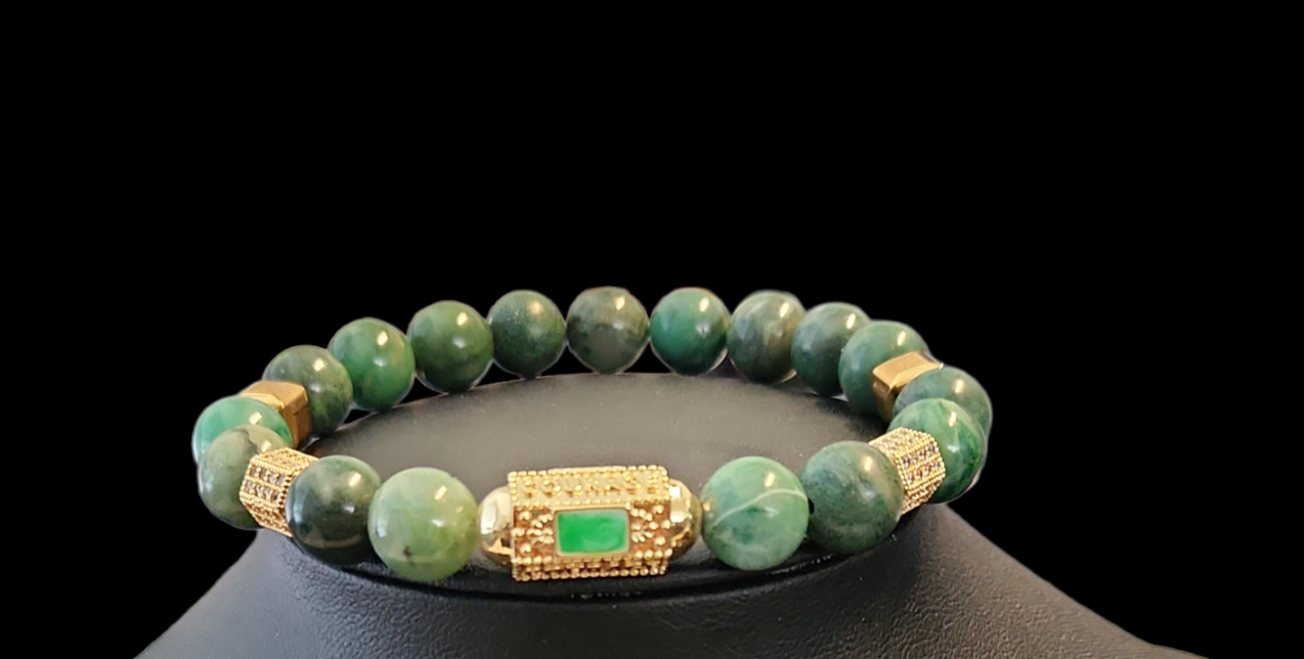 African jade Courage bracelet