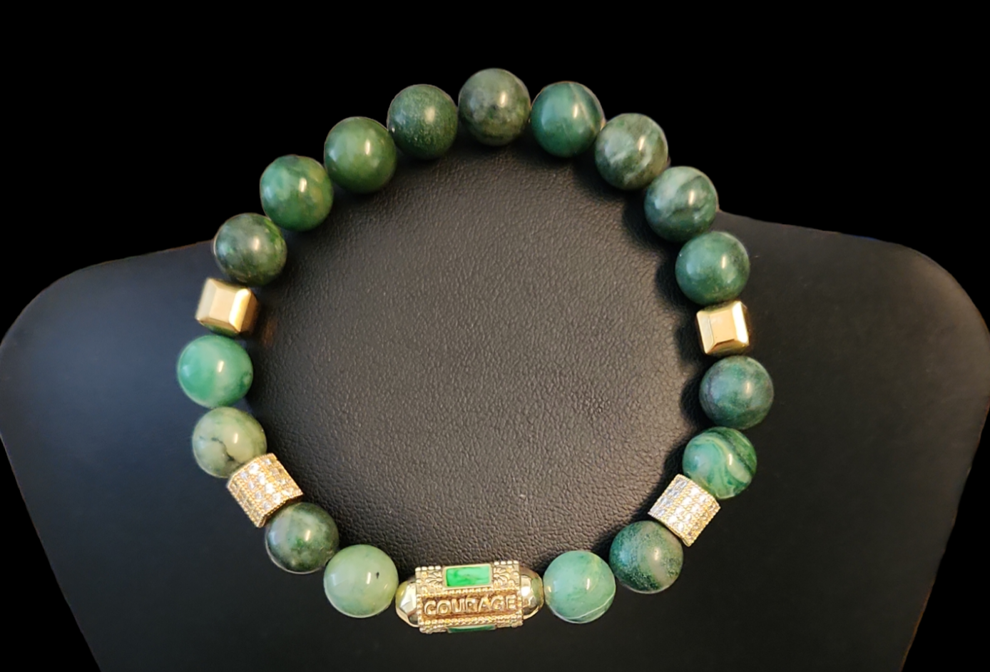 African jade Courage bracelet